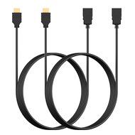 HDMI Extension Cable, Rankie 2-Pack High Speed HDMI Extension Cable Male to Female with Ethernet - 6 Feet (Black... N2