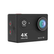 EKEN H9 Wifi Waterproof Action Camera 4K25fps with 2 Batteries + Selfie Stick + Charging Dock (Black) N3