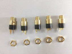 Lsgoodcare 5PCS 3.5MM Female Headphone Stereo Jack Panel Mount Connector Gold Plated Jack N2
