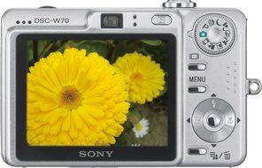 Sony Cybershot DSCW70 7.2MP Digital Camera with 3x Optical Zoom N8