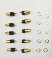Lsgoodcare 5PCS 3.5MM Female Headphone Stereo Jack Panel Mount Connector Gold Plated Jack N5