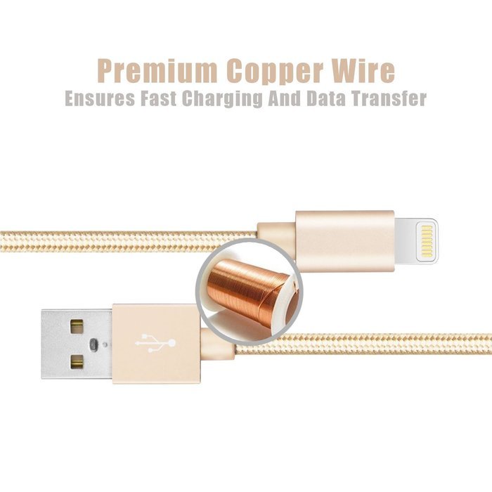 iPhone Charging Wire, MarchPower 2 Pack 10ft Extra Long Nylon Braided USB Cord Charging Cable For iPhone SE 6s... N9