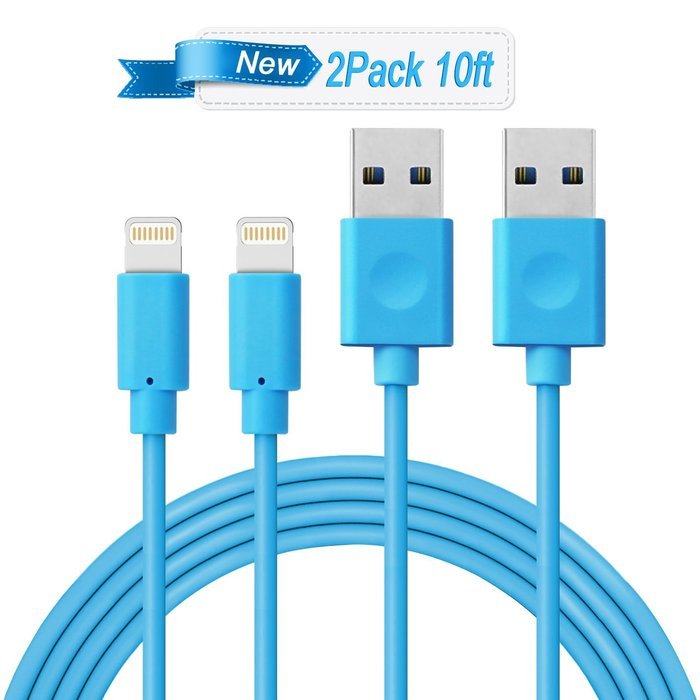 iPhone Charging Wire, MarchPower 2 Pack 10ft Extra Long Nylon Braided USB Cord Charging Cable For iPhone SE 6s... N10