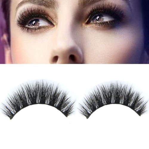 100%Real Mink Natural Thick False Fake Eyelashes Eye Lashes Makeup Extension AB