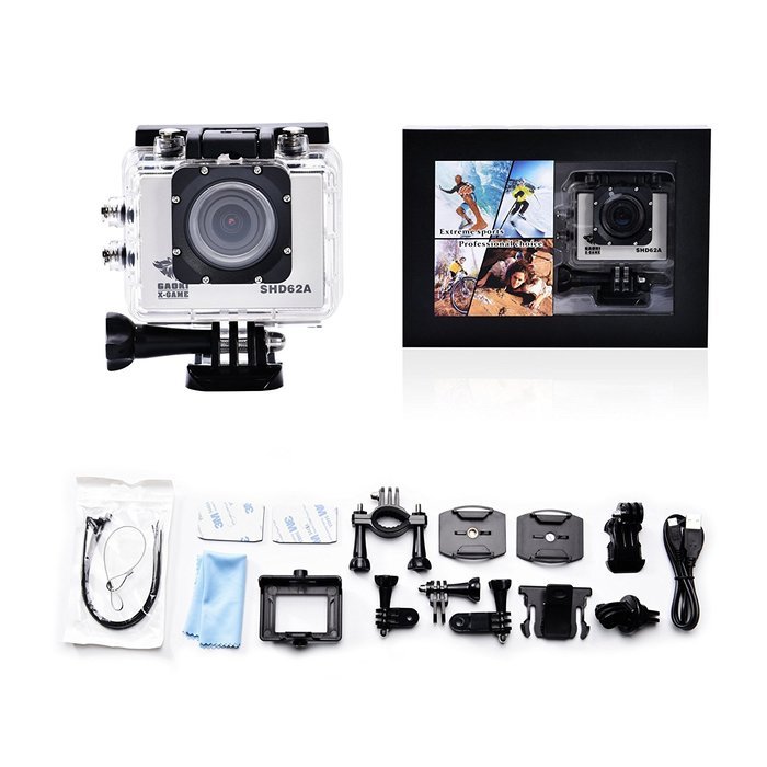 GAOKI 1080P HD Wifi Sports Action Camera Kit - 2.0" LCD + 170&deg; Wide Angle Lens + DSP-NT96660 + Bonus Battery (... N4