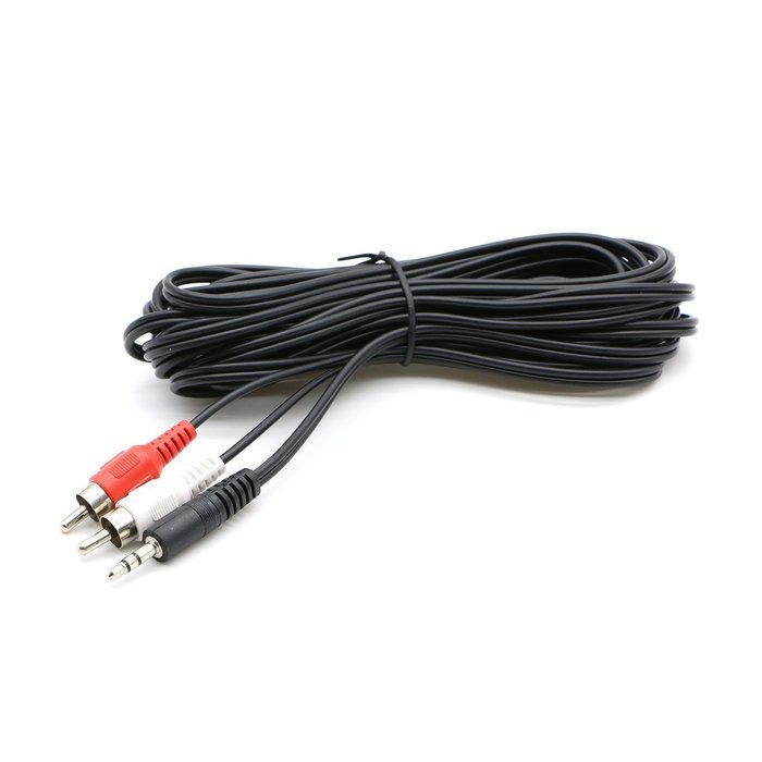 Pasow 3.5mm Stereo Male to 2RCA Male (Right and Left) RCA Audio Cable (30 Feet) N15