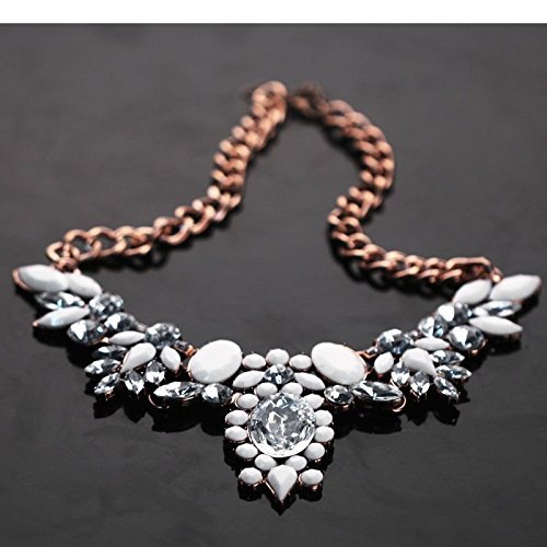 Fashion Women Crystal Collar Chunky Pendant Chain Statement Bib Necklace Jewelry N3