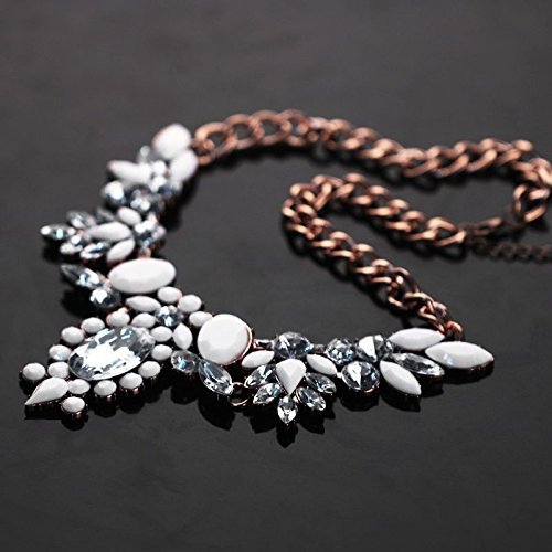 Fashion Women Crystal Collar Chunky Pendant Chain Statement Bib Necklace Jewelry N4