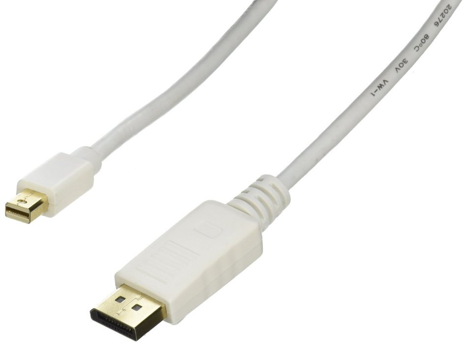 Monoprice 6ft 32AWG Mini DisplayPort to DisplayPort Cable - White N2