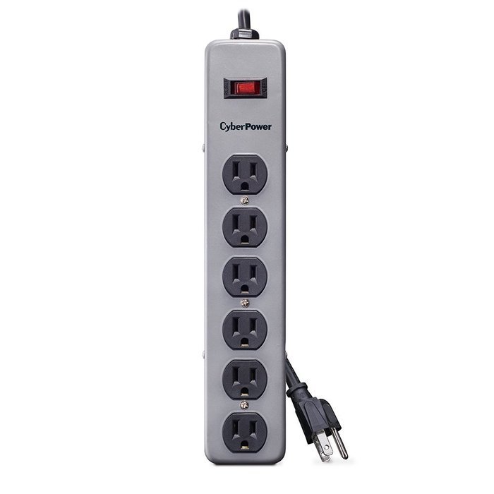 CyberPower CSB806 Surge Protector 8-Outlets 6 Ft Cord 1800 Joules N8