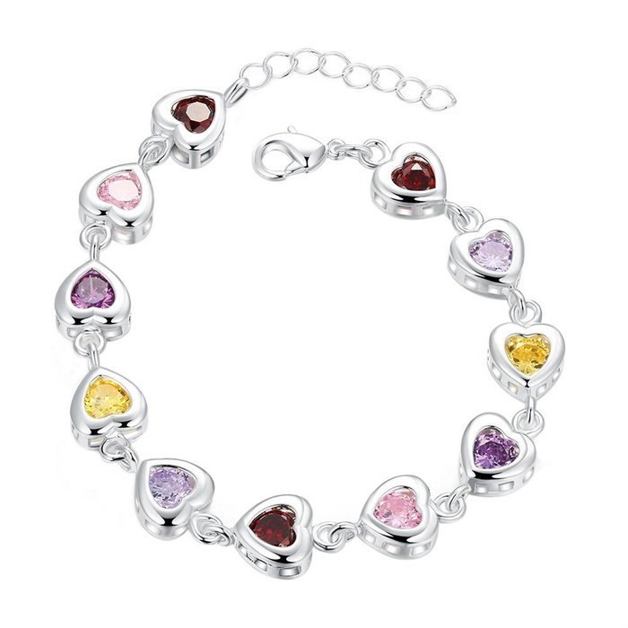 Fashion Jewelry Women Lots Style Silver Plated Charm Bangle Cuff Bracelet Gifts N8