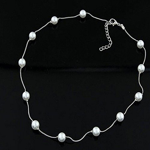 Women Charm Jewelry Chain Crystal Choker Chunky Statement Bib Necklace Pendant (silver) N2