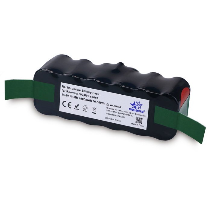Melasta Updated Extended Capacity 4900mAh 14.4V NI-MH Vacuum Battery for iRobot Roomba R3 500 600 700 800 Series... N2