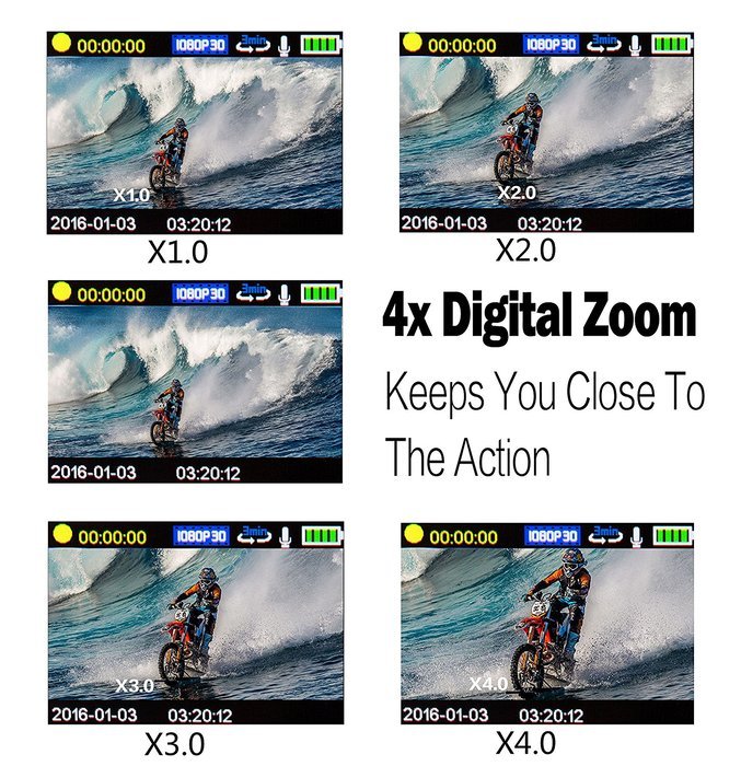 Aokon Action Camera SJ7000 Sports Waterproof Camera 1080P 12M HD Helmet Motorcycle Underwater Cam - 170&deg;Wide Angle... N16