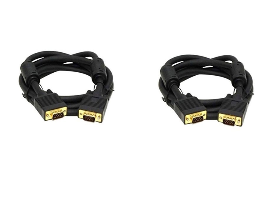 C&E 1 Pack, 25 Feet, VGA Male to Male Black, with ferrites Black, CNE503394 N2