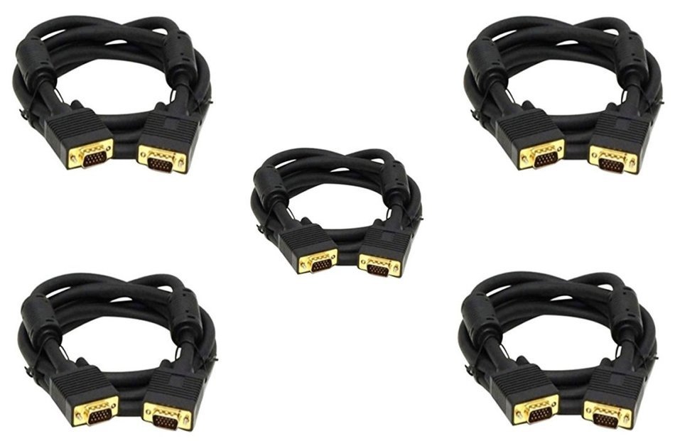 C&E 1 Pack, 25 Feet, VGA Male to Male Black, with ferrites Black, CNE503394 N3