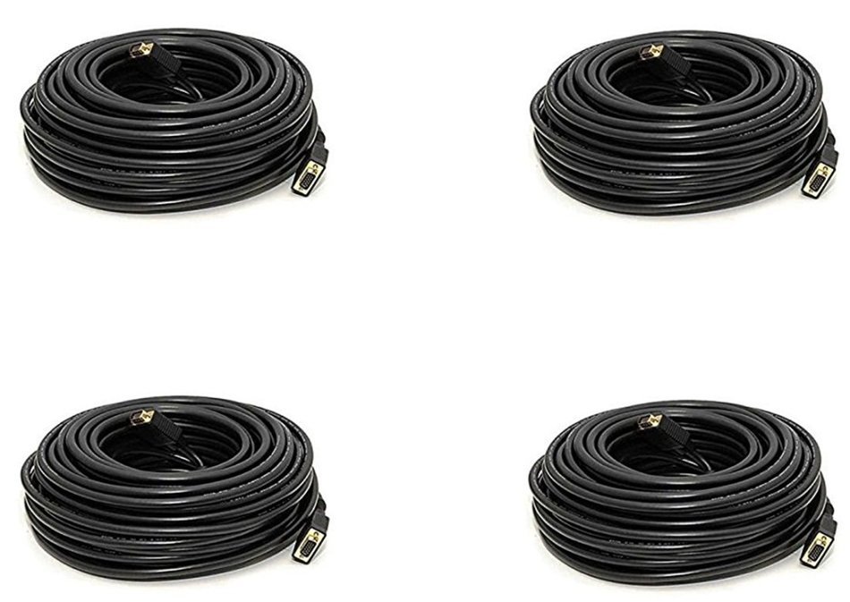 C&E 1 Pack, 25 Feet, VGA Male to Male Black, with ferrites Black, CNE503394 N4