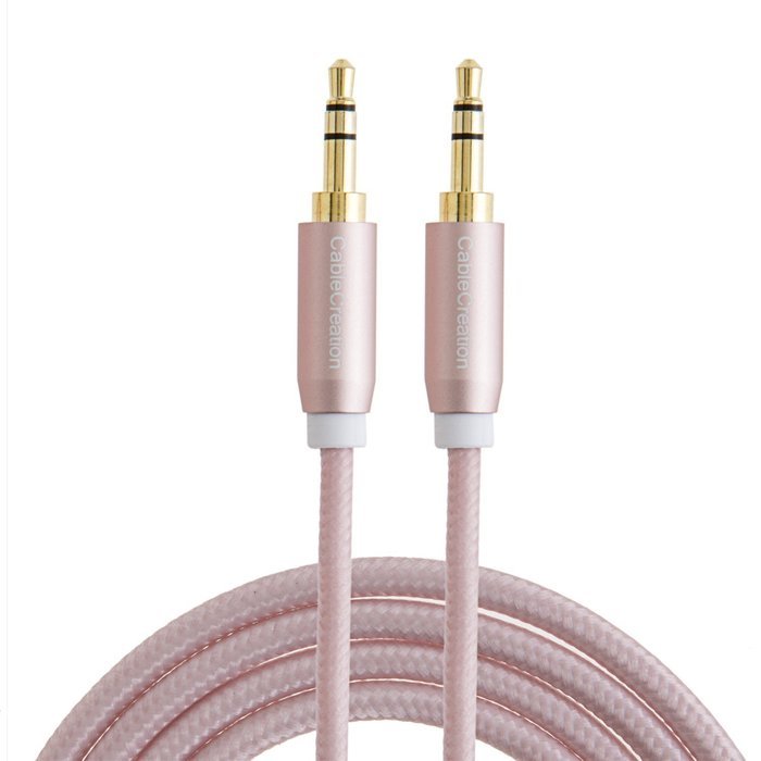 CableCreation 3.3-Feet 3.5mm Braided audio cable, Male to Male Stereo Aux Cable with Premium Metal, for Smartphones... N28