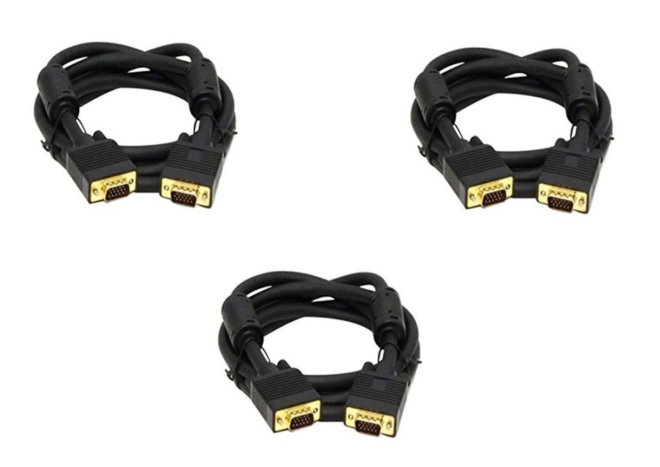 C&E 1 Pack, 25 Feet, VGA Male to Male Black, with ferrites Black, CNE503394 N6