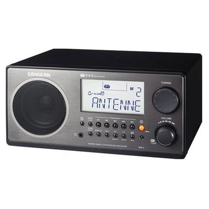 Sangean WR-2 FM-RBDS AMWooden Cabinet Digital Tuning Receiver (Walnut) N4