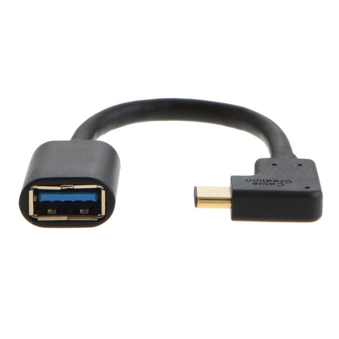 CableCreation Angled Type C (USB-C) to Standard USB 2.0 A Male Cable, USB 3.1 USB-C for Apple The Macbook, Chromebook... N16