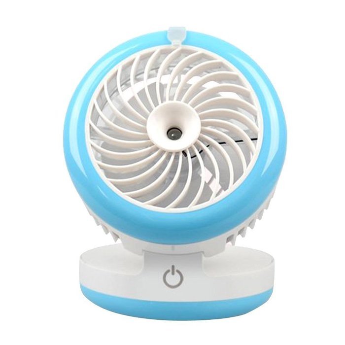 Cideros Mini Desk Humidifier Fan Personal Cooling Air Misting Fan USB Powered with Built-in Rechargeable Battery...
