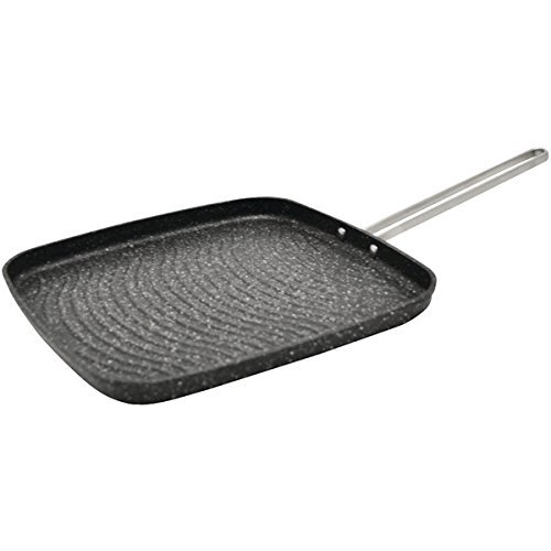 New THE ROCK by Starfrit 030280-006-0000 THE ROCK by Starfrit 10" Grill Pan with Stainless Steel Wire Handle