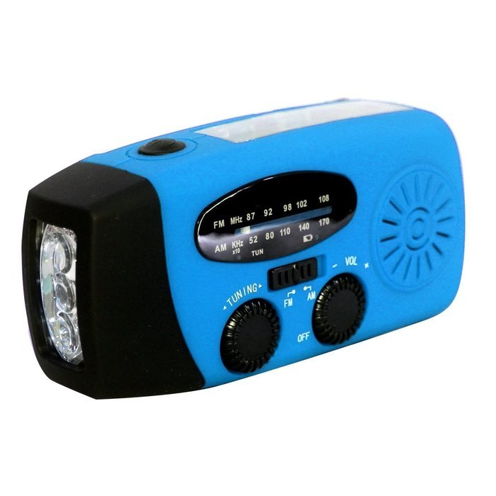Foxnovo Portable Multi-functional Emergency SolarHand Crank DynamoUSB Powered AMFM Radio 3-LEDs Flashlight Cellphone... N5