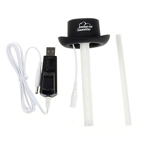 Generic Cowboy Cap USB Mini Portable Air Humidifier Water Bottle Black N3