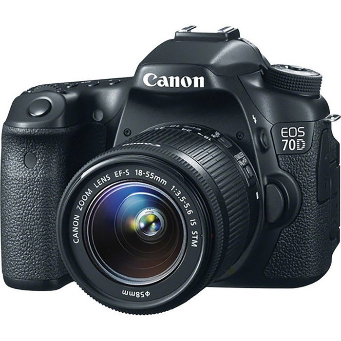Canon EOS 70D DSLR 20.2MP WiFi Camera + Canon 18-55mm IS STM Lens + 64GB Storage + LED Kit + Case + UV Filter... N2