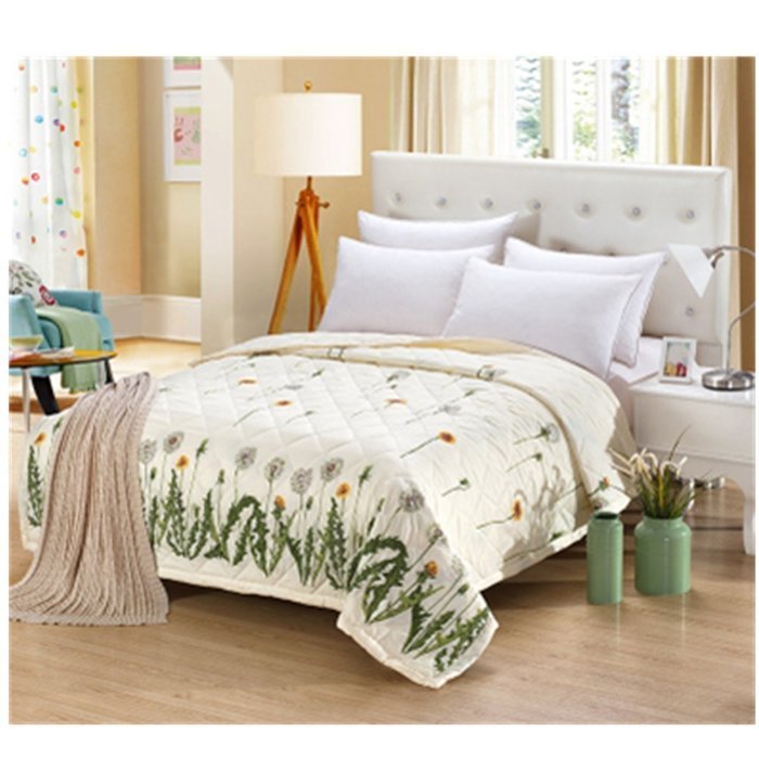 KAKA(TM) Home Comfortable Microfiber Colorful Lines Pattern Comforter for Summer Air-Conditioning Quilt 1PS(150... N3
