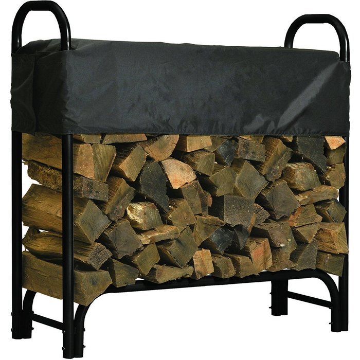 Roughneck Covered Firewood Rack - 4ft.L, Model# 90350 N3