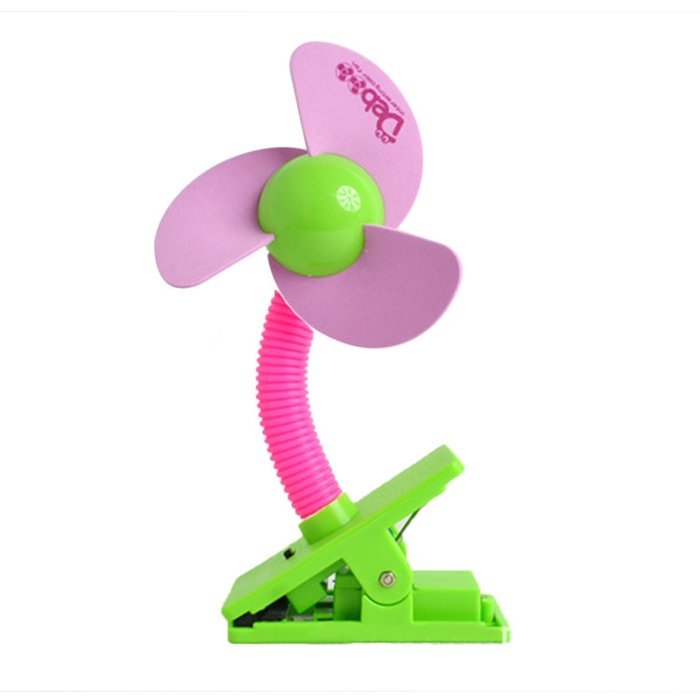 Leewin Mini Safety Portable Clip-on Baby Stroller Fan Battery Powered Soft Foam Blade Infant Toddler Crib Cooling... N2
