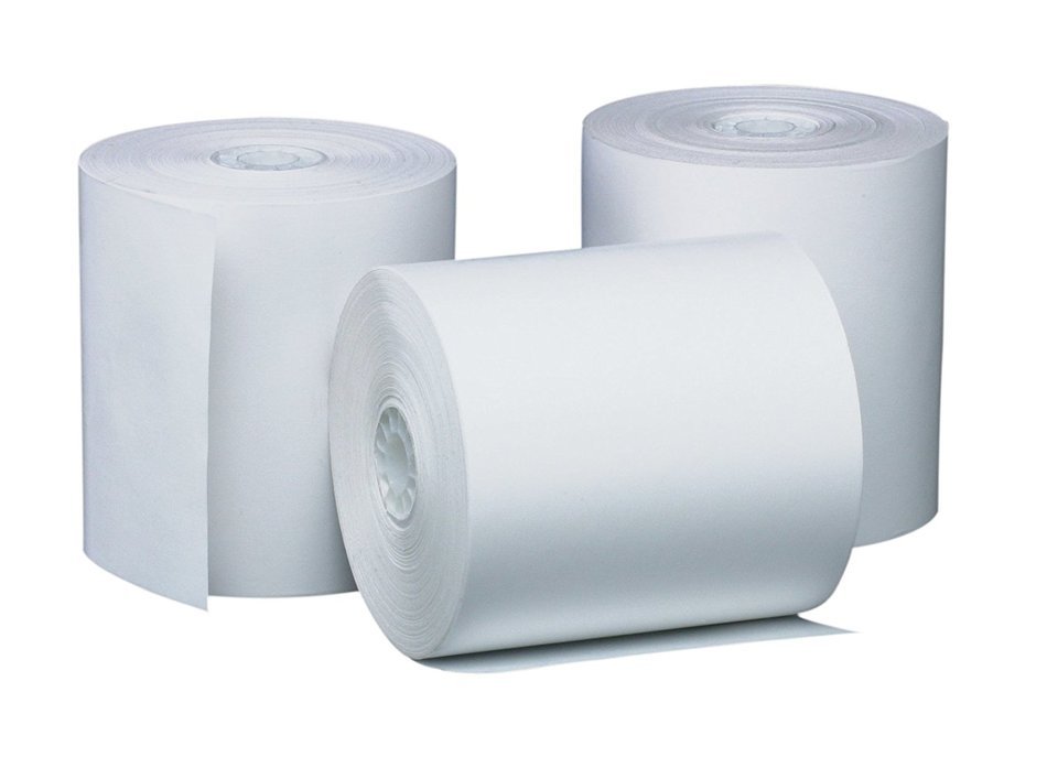 PM Company Perfection POS Black Image Thermal Rolls, 3.125 Inches x 200 Feet, White, 50 per Carton (05206)