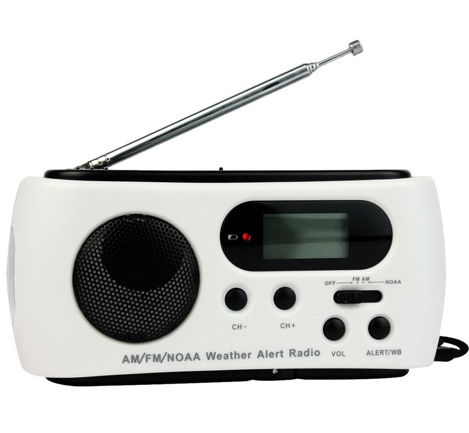 LeeKer LK-R701 AM/FM/NOAA Weather Alert Radio Solar Power Dynamo Hand ...
