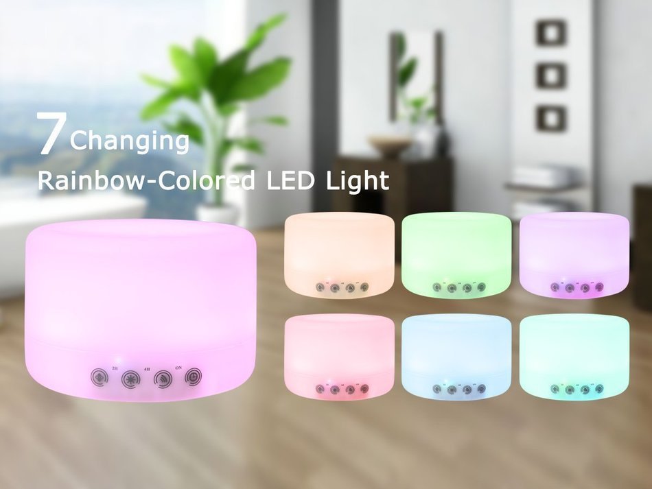 Ultrasonic Aromatherapy Essential oil Diffuser Touch Control Cool Mist Air Humidifier 7 Color LED lights and Auto...