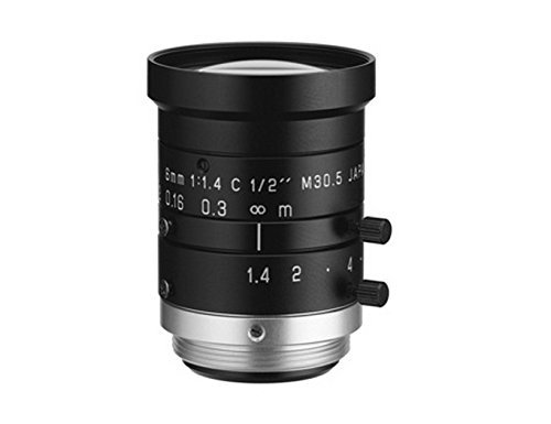 Ricoh FL-HC0614-2M 1/2" 6mm F1.4 Manual Iris C-Mount Lens, 2-Megapixel