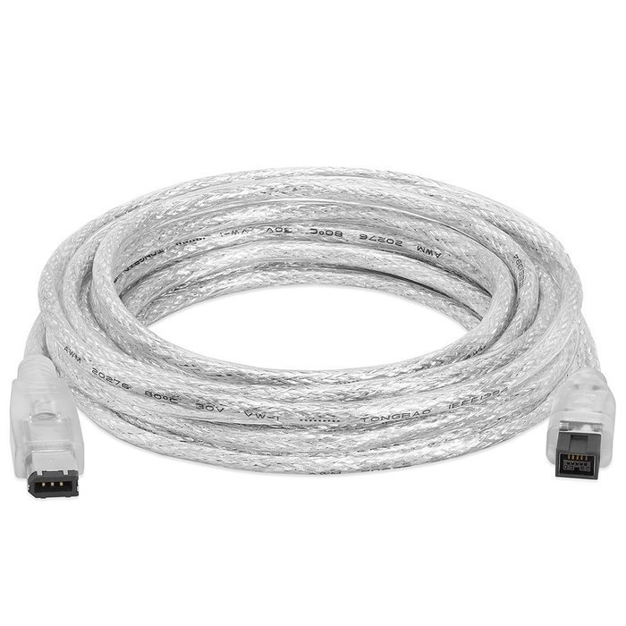Cmple - 9 PIN/ 6PIN BILINGUAL FireWire 800 - FireWire 400 Cable -15FT, Black N5