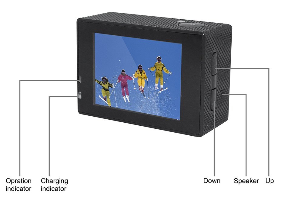 Generic 4K HD Wi-Fi Sports Action Camera 2.0 Inch 16MP 170 Degree Ultra-wide Angle Lens Action Bicycle Motorcycle... N6