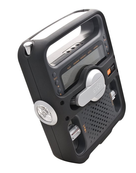 Etn FR600B Solarlink Self-Powered Digital AM/FM/SW/NOAA S.A.M.E. Weather Radio with Flashlight, Siren, Solar Power... N5