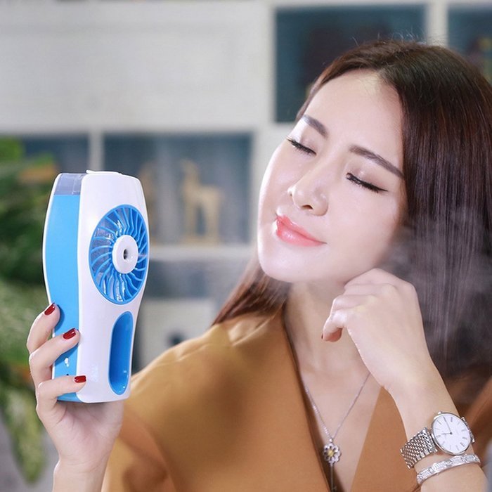 Cideros Mini Desk Humidifier Fan Personal Cooling Air Misting Fan USB Powered with Built-in Rechargeable Battery... N7