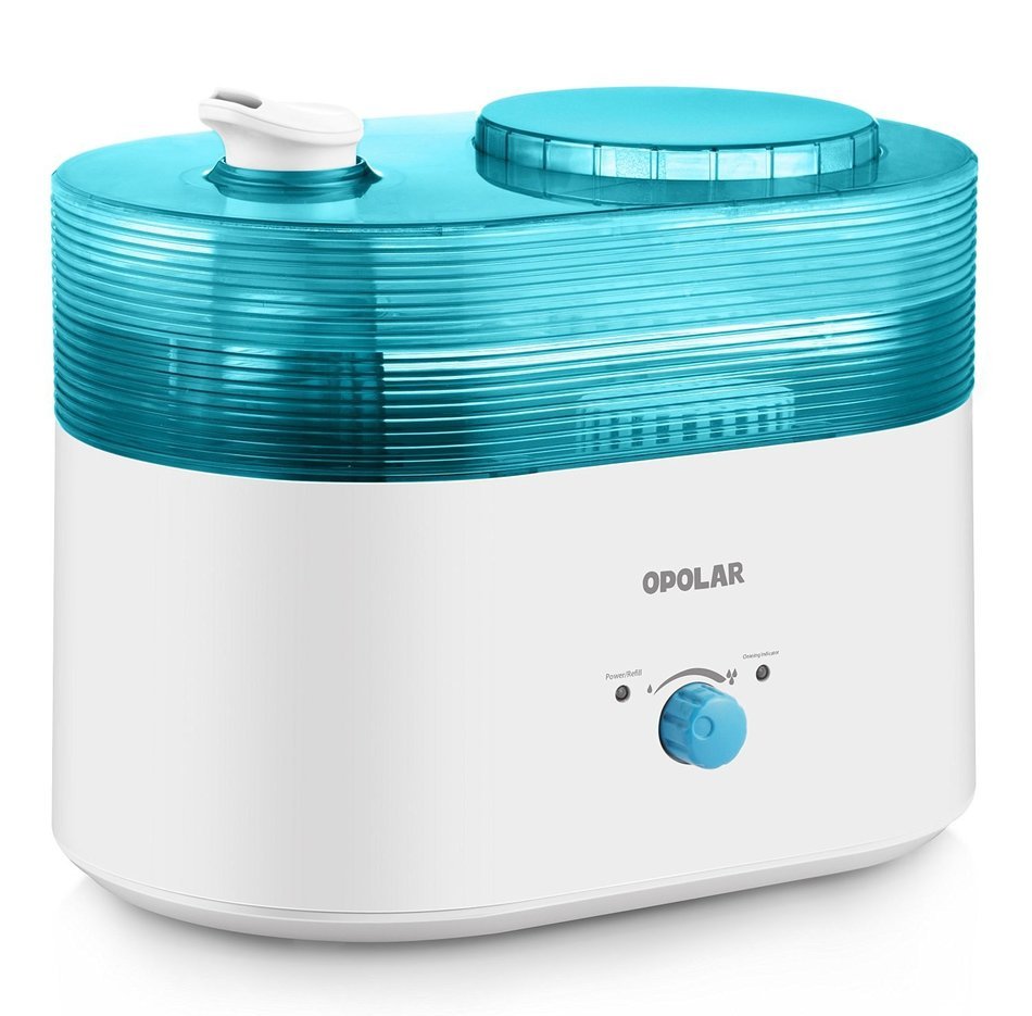 Opolar 3.8L Ultrasonic Humidifier, Top Filling, Easy To Clean Cool Mist Whole Room Humidifier with Large Capacity...
