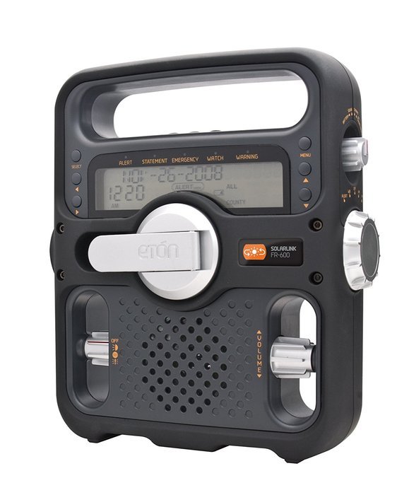 Etn FR600B Solarlink Self-Powered Digital AM/FM/SW/NOAA S.A.M.E. Weather Radio with Flashlight, Siren, Solar Power... N6