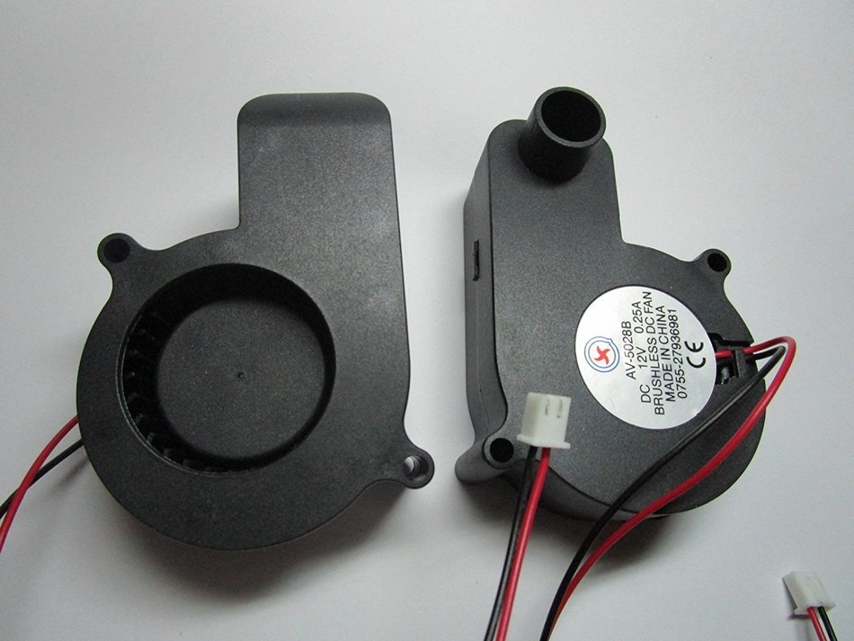 1 pcs Brushless DC Blower Fan 5028B 12V 2 Wires Black Color 50x28mm Ball-bearing Skywalking N2