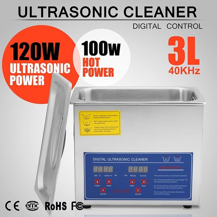 OrangeA Ultrasonic Cleaner Ultrasonic Cleaner Solution Heated Ultrasonic Cleaner 15L for Jewelry Watch Cleaning... N26