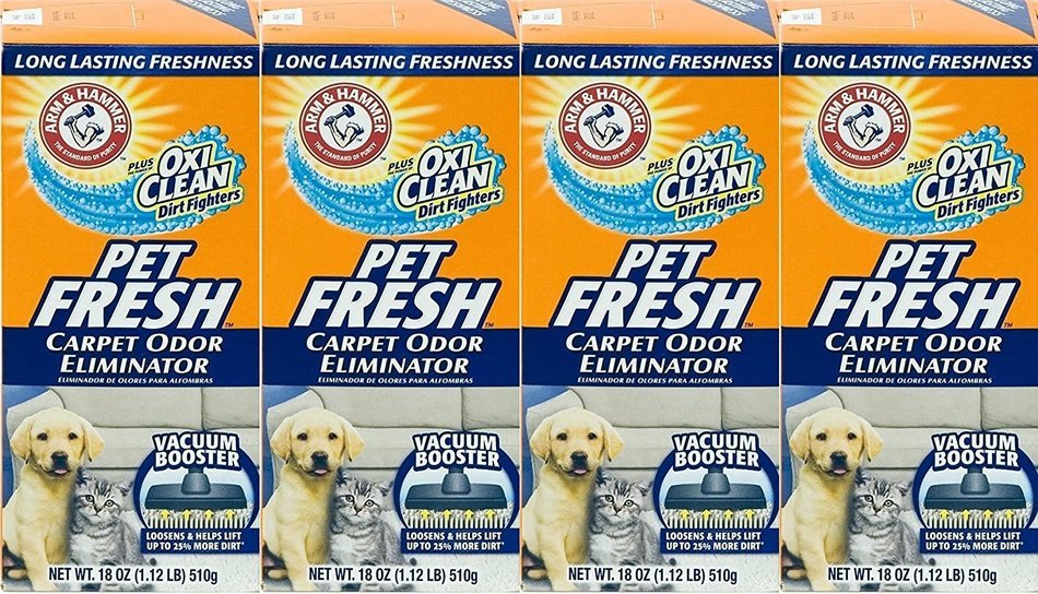 4 Pk, Arm & Hammer Pet Fresh Carpet Odor Eliminator Plus Oxi Clean Dirt Fighters N2