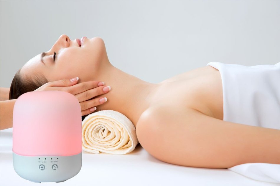 Erin 400ml Aromatherapy Essential Oil Diffuser Ultrasonic Diffuser Cool Mist Humidifier ,7 Color Changing LED...