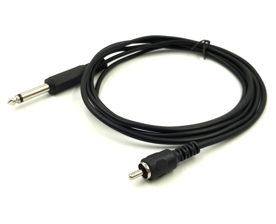 Exuun 1.8M/ 6Ft 6.35mm Mono 1/4" TS Male Plug to RCA Male Stereo Audio Cable Cord Wire for Mixer AV Amplifier... N5