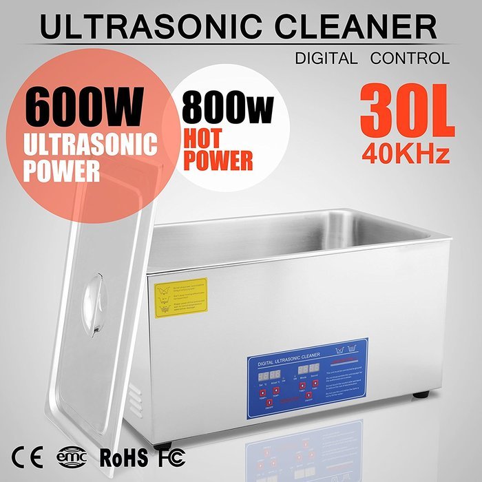 OrangeA Ultrasonic Cleaner Ultrasonic Cleaner Solution Heated Ultrasonic Cleaner 15L for Jewelry Watch Cleaning... N29