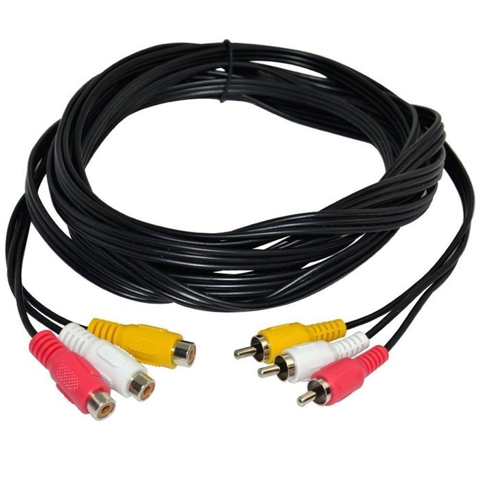 MagicW 15ft 3RCA Male to Female Audio Composite Extension Video Cable DVD AV TV UK 3RCA Audio Vedio Cable N3